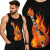 TANK TOP  HORROR BURNING ON FIRE ROCK GUITAR